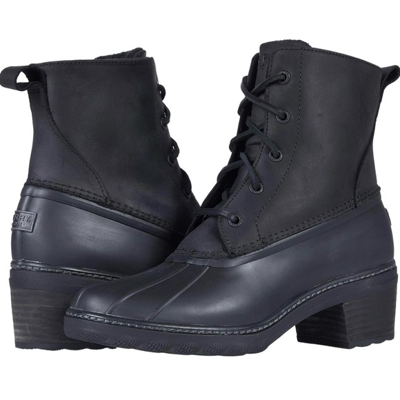 Sperry Saltwater Heeled Waterproof Duck Boot Size 8 - Picture 2 of 10